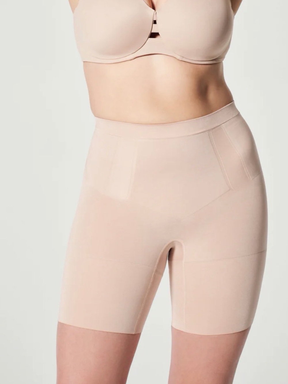 SPANX Thinstincts 2.0 High-Waisted Mid-Thigh Shorts Nude 2X